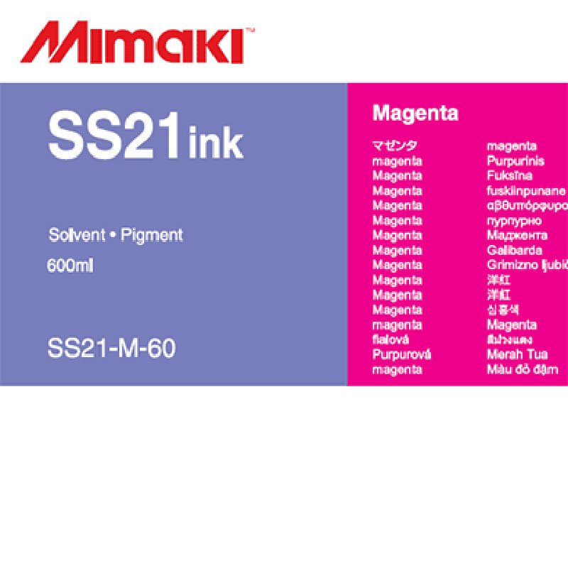 ミマキエンジニアリング インク Mimaki SS21 SS21-M-60 マゼンタ (600mlパック) 看板 サイン