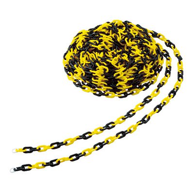 トラスコ TRUSCO オレンジブック プラチェーン イエロー/ブラック 6mm×30m TPC-6YB 408-9804 駐車場 工事現場 保安用品