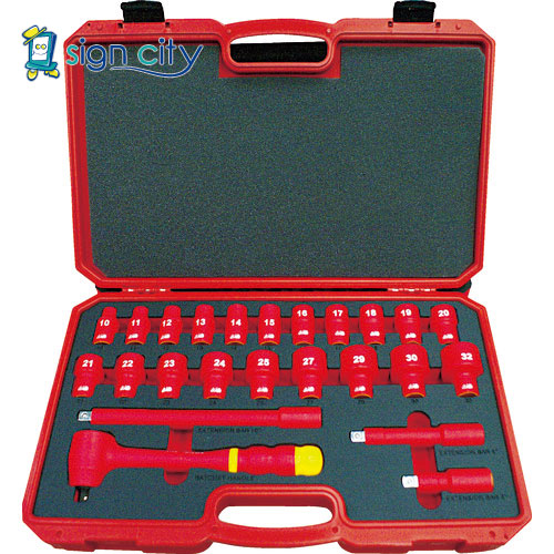 トラスコ TRUSCO 絶縁ソケットレンチセット（6角タイプ）差込角12.7mm TZSW4-24S 762-4611