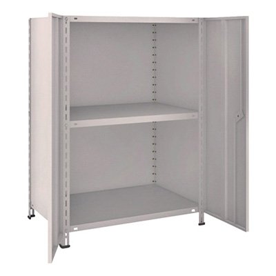 トラスコ TRUSCO スチールラック 軽量棚両開扉付 875×600×H1200 天地3段 ネオグレー 43W-T23 504-2861