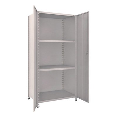 トラスコ TRUSCO スチールラック 軽量棚両開扉付 875×600×H1800 天地4段 ネオグレー 63W-T24 504-3000