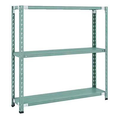トラスコ TRUSCO CB型セミボルトレス軽量棚 1200×300×H1200 3段 グリーン CB-4433-GN 115-4993 9,417円