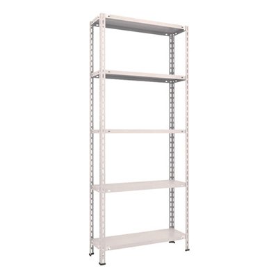 トラスコ TRUSCO スチールラック 軽量棚 中棚ボルトレス型 875×300×2100 5段 ネオグレー L73V-15 503-8421