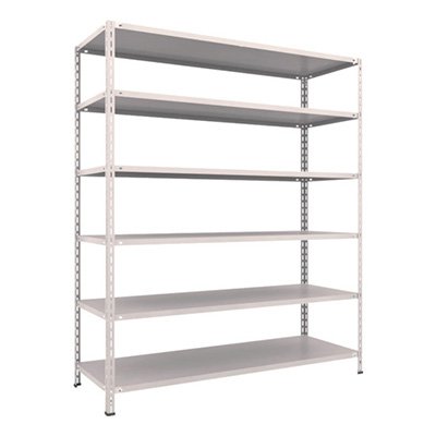 トラスコ TRUSCO スチールラック 軽量棚 中棚ボルトレス型1800×600×2100 6段 ネオグレー L76W-16 502-6211