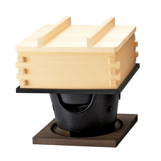 楽天市場】桧 角蒸ミニセイロセット 大(湯入れ付)【 セイロ 蒸籠