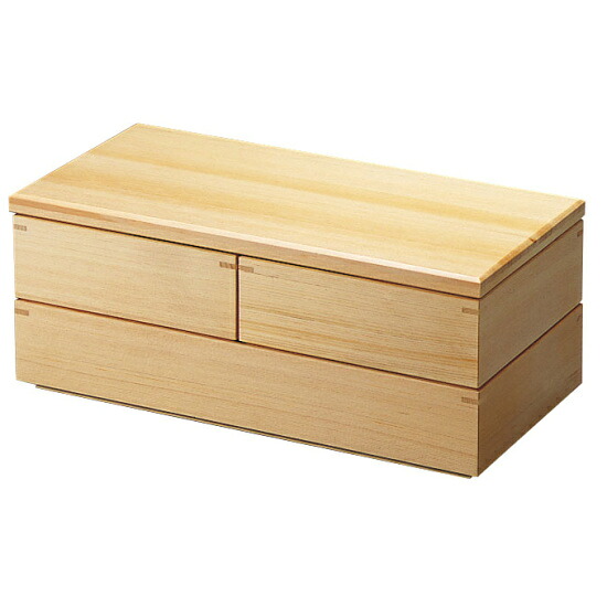 木曽檜・二段箱膳 (W27405) 業務用弁当箱 重ね弁当箱・引き出し弁当箱｜サインモール　店 10,108円