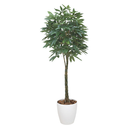 光触媒 人工観葉草木 造花 パキラ 2.0 (高さ200糎) (140R830) バス発着場備品 光触媒 人工観葉草木・造花・フェイクグリーン 立ち会い場(鉢型)用人工観葉草木 165糎以上
