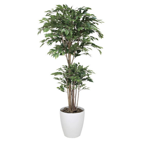 光触媒 人工観葉草木 造花 トロピカルベンジャミン 1.6 (高さ160糎) (161R500) バス発着場設備 光触媒 人工観葉草木・造花・フェイクグリーン 立ち会い場(鉢型)用人工観葉草木 125～160糎