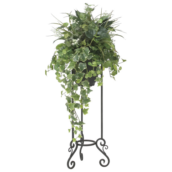 光触媒 人工観葉植物 造花 グリ-ンスタンドアイビ-1.1 (高さ110cm) (2003R370) 店舗用品 光触媒 人工観葉植物・造花・フェイクグリーン フロア(鉢型)用人工観葉植物 125cm未満｜サインモール　店