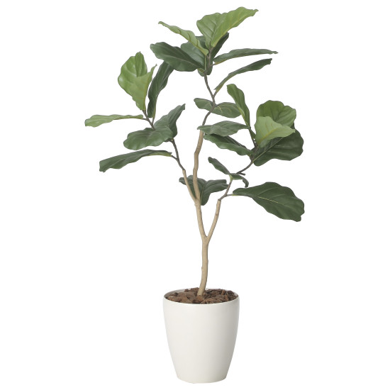 光触媒 人工観葉植物 造花 デザインカシワバゴム1.1 (高さ110cm) (2414A160) 店舗用品 光触媒 人工観葉植物・造花・フェイクグリーン フロア(鉢型)用人工観葉植物 125cm未満|サインモール 店