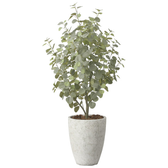 光触媒 人工観葉草木 造花 ナチュラルユーカリツリー1.5 (高さ150糎) (2422A600) バス発着場備品 光触媒 人工観葉草木・造花・フェイクグリーン 立ち会い場(鉢型)用人工観葉草木 125～160糎