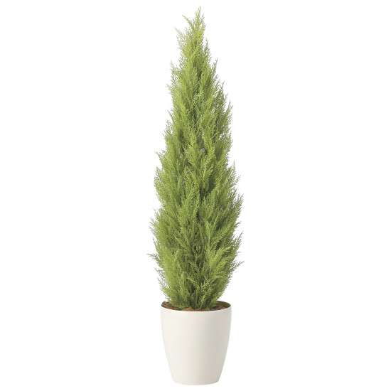 光触媒 人工観葉植物 造花 ゴールドクレスト1.35(ポリ製) (高さ135cm) (2467A400) 店舗用品 光触媒 人工観葉植物・造花・フェイクグリーン フロア(鉢型)用人工観葉植物 125～160cm｜サインモール　店