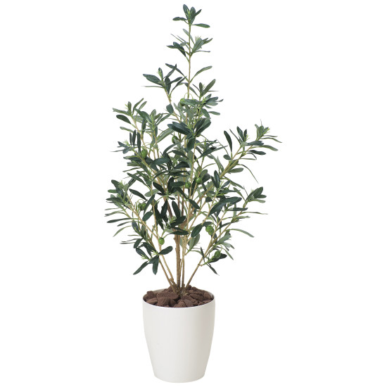 光触媒 人工観葉植物 造花 オリーブ90 (高さ90cm) (378P130) 店舗用品 光触媒 人工観葉植物・造花・フェイクグリーン フロア(鉢型)用人工観葉植物 125cm未満