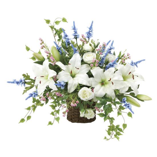 在庫限り 年新商品 壁掛けカサブランカ 人工観葉植物 高さ60cm 光触媒機能付 80a150 サインモール 店 気質アップ Hazle Com