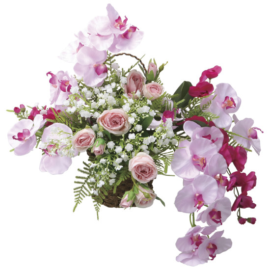 光触媒 人工観葉植物 造花 壁掛けエスファレノ (高さ50cm) (2553A140) 店舗用品 光触媒 人工観葉植物・造花・フェイクグリーン 造花(光触媒) フロア(棚)向け｜サインモール　店