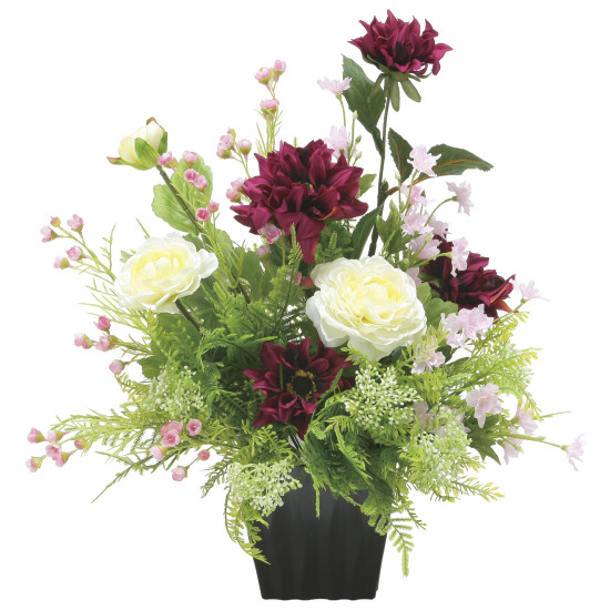 光触媒 人工観葉草木 造花 ルミエルピエ (高さ58珊) (2374P110) バス発着場機材 光触媒 人工観葉草木・造花・フェイクグリーン 造花(光触媒) 速見表(卓上)向け 花・ガーデン・DIY-造花-花・観葉植物