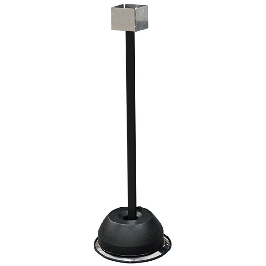屋外用消毒液スタンド ブラック パネル無し(H910) (BOSS-820) 店舗用品 運営備品・什器備品 アルコール消毒液ポンプスタンド(置き台)|サインモール 店