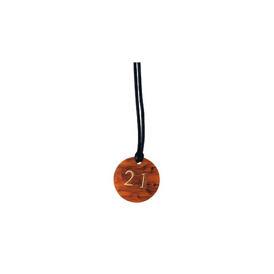 クローク札 CP-62(紐付) べっ甲 41～50 ※10枚セット 店舗用品 レジ周り備品 クロークチケット・クローク札