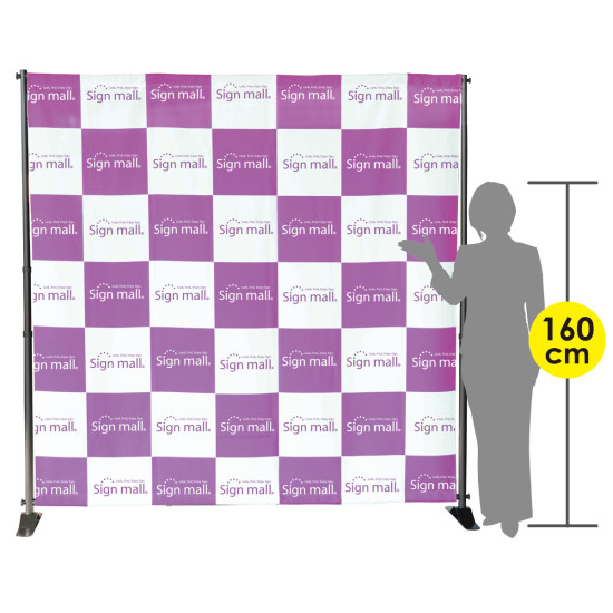 バナースクリーンワイド(最大W3×H2.5m) スタンド看板 バックパネル(バックボード) 棒袋(袋縫い)式