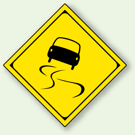 楽天市場 送料無料 警告標識 スリップ注意 アルミ 一辺 450 安全用品 標識 路面標識 道路標識 サインモール 楽天市場店