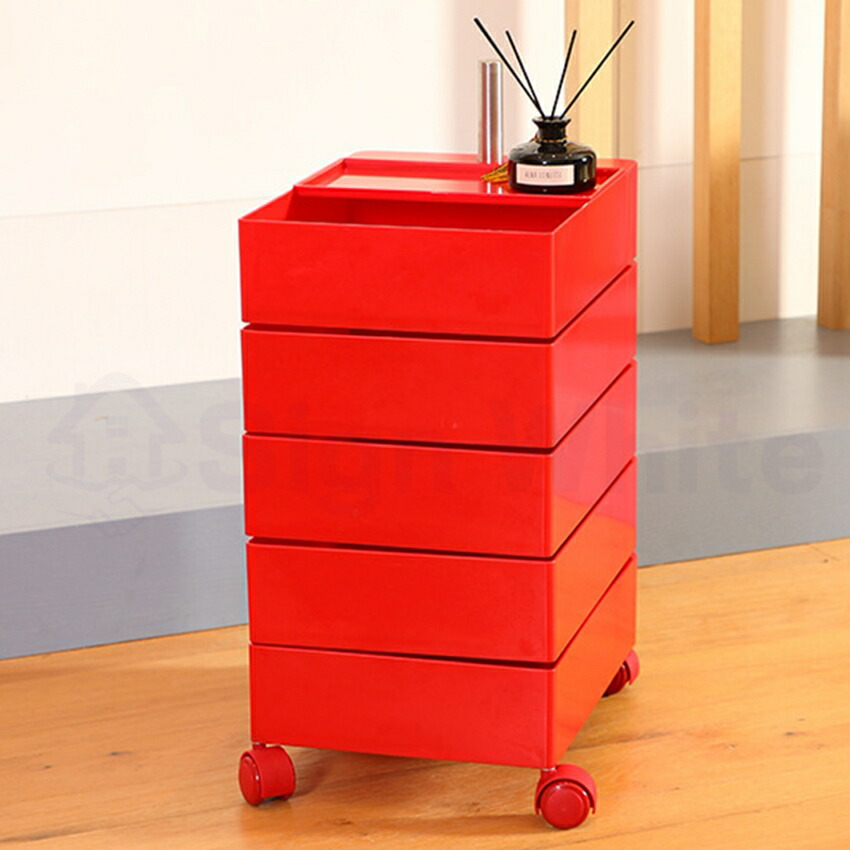 楽天1位！3冠達成】 ワゴン キャスター付き 5段 カラーラック 収納