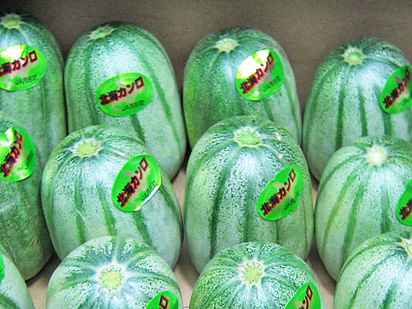 北海カンロ（甘露）Ｌサイズ4kg(8玉前後)<br>送料無料 冷蔵配送<br>北海道産 かんろ アジウリ マクワウリ<br>出荷期間 7月上旬～8月中旬