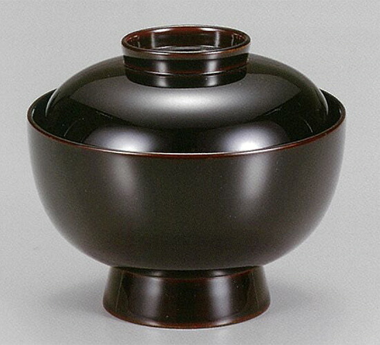 【越前漆器】溜内黒 雑煮椀 1客 /お吸物・お味噌汁・漆器・蓋付・セット・贈り物・来客用・お正月用品・おもてなし|漆器のしもむら