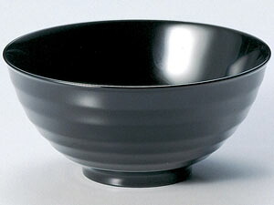 【越前漆器】　鉋（かんな）目　飯椀　黒　１客/ごはん茶椀・飯椀・お椀・漆器・ギフト・贈り物・プレゼント・御祝