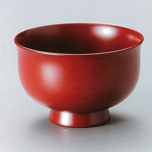 【越前漆器】羽反り汁椀　古代朱　１客　/汁椀・漆器・味噌汁　※返品不可