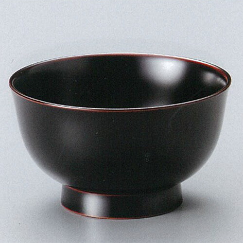 【越前漆器】40羽反り汁椀　溜　５客セット/汁椀・漆器・味噌汁