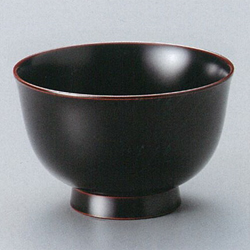【越前漆器】36羽反り汁椀　溜　５客セット/汁椀・漆器・味噌汁