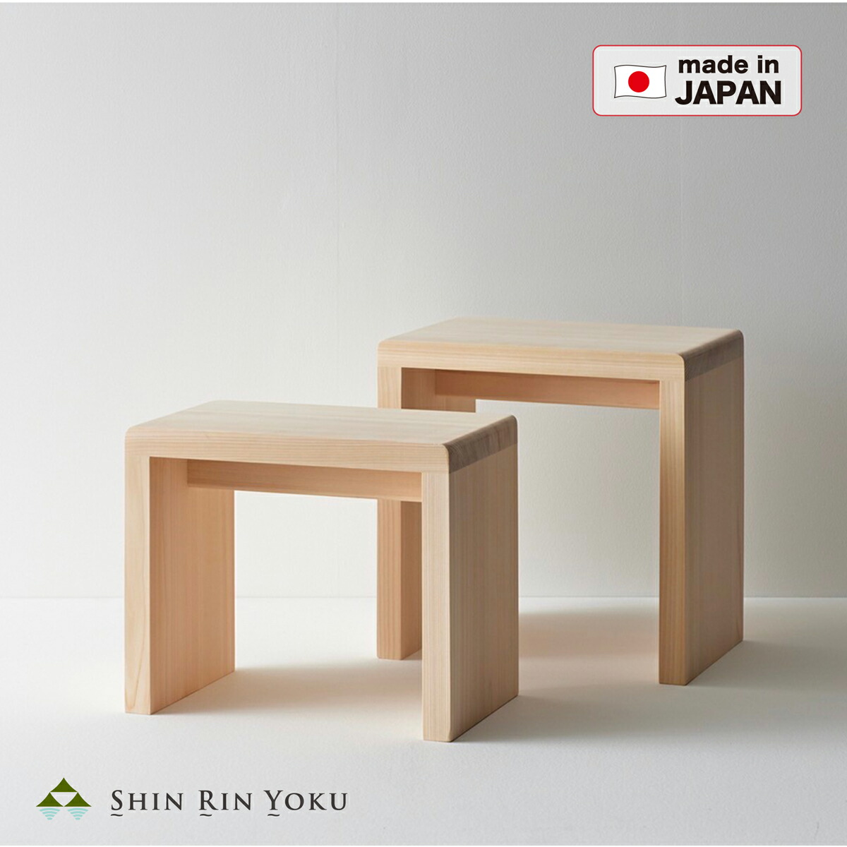 風呂居敷き ひのき 森林浴 L / M 大きさ  木製 コの字型 柾目板 日本製