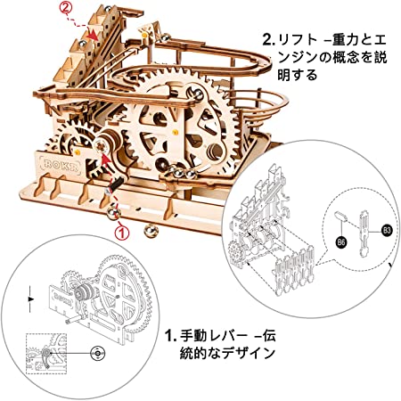 Rokr 立体判じ物 立体材木パズル 木製パズル 3dパズル コースタートイ 立体パズル 3dパズル 成人向け 木製おもちゃ 知育トイ 木製パズル 配する什器型紙 手作りおもちゃ クリスマス頂戴物 生まれ落ちる時日プレゼント 水車 Musiciantuts Com