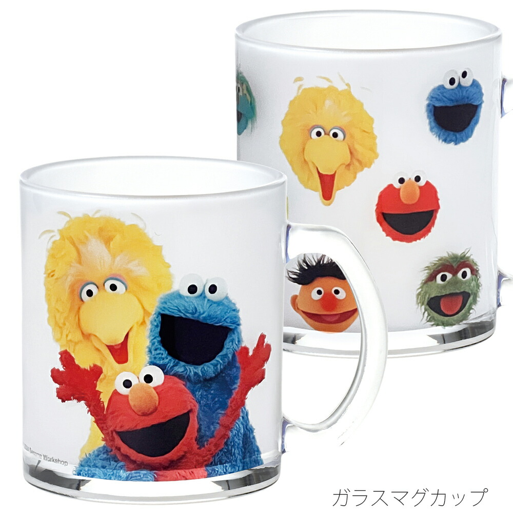 楽天市場】マグ【セサミストリート ガラスマグカップ】エルモ
