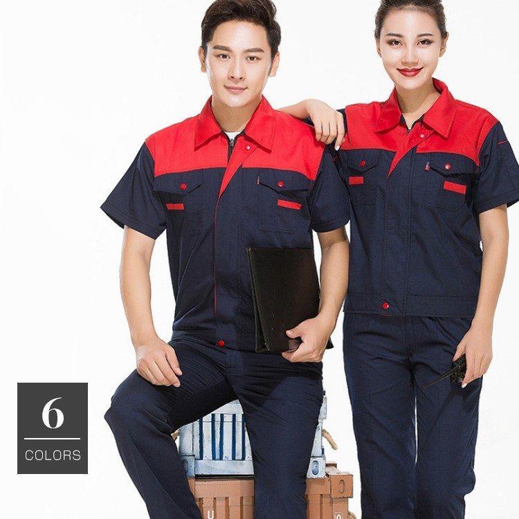 作業服 作業着 Working Wear 上下セット 半袖シャツ＆カーゴパンツ 定番 大きいサイズ 男女兼用画像