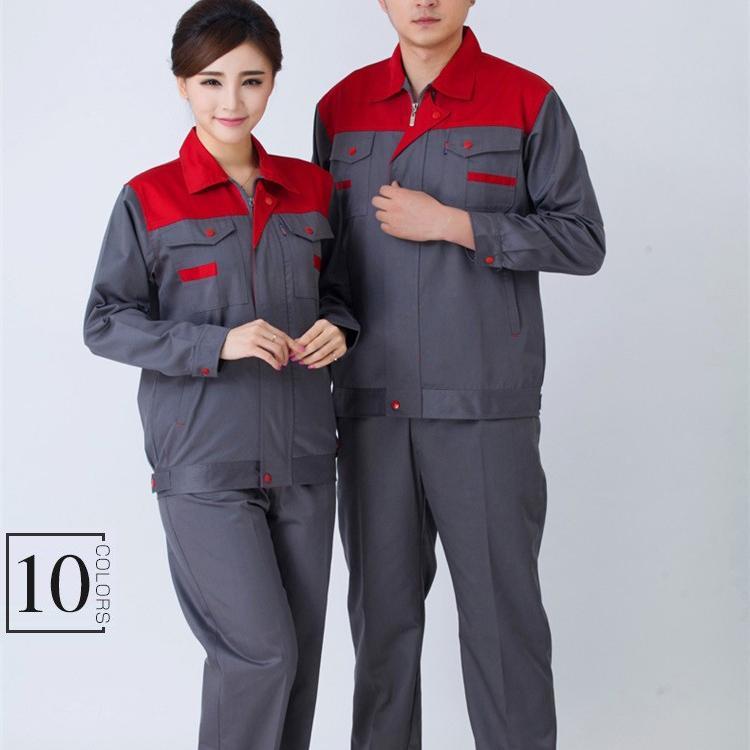 作業服 作業着 Working Wear 上下セット 長袖ブルゾン＆カーゴパンツ 定番 大きいサイズ 男女兼用画像