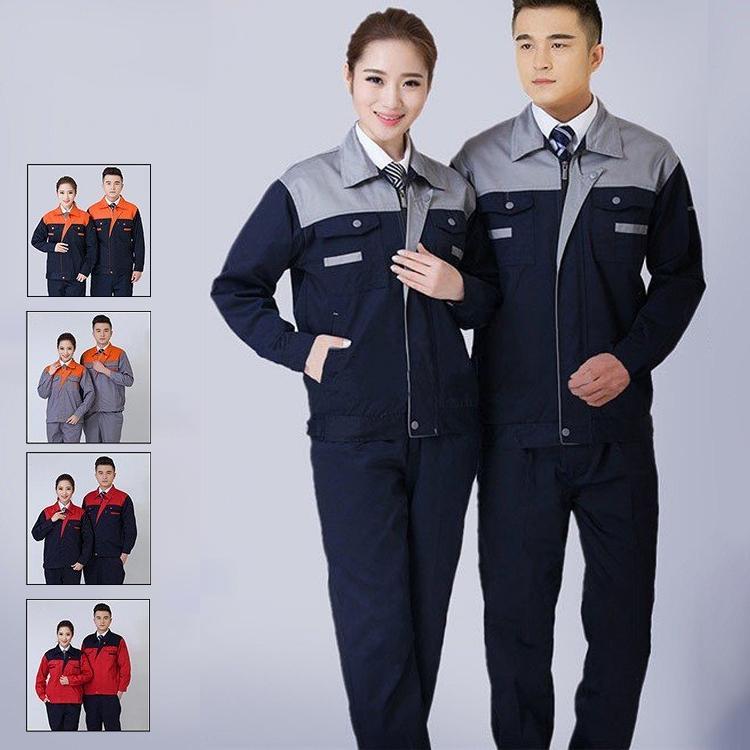 作業服 作業着 Working Wear 上下セット 長袖ブルゾン＆カーゴパンツ 定番 大きいサイズ 男女兼用画像