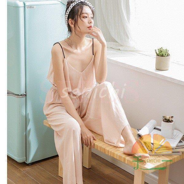 パジャマ レディース 春夏 袖なし 上下セット レース パジャマ 涼しい スカラップ レディースルームウエア 部屋着 シャツパジャマ 可愛い