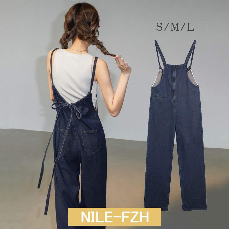 サロペット・オーバーオール・オールインワン louren suspenders wide pants louren suspenders wide pants