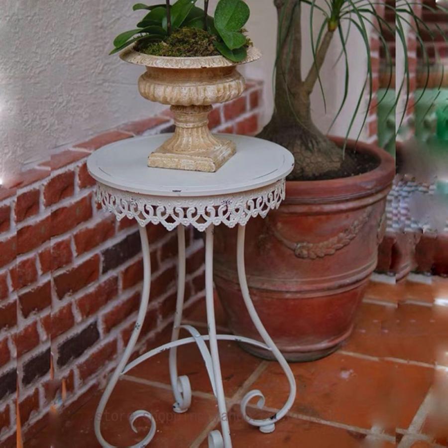 楽天市場】花台 フラワースタンド アイアン ブリキ おしゃれ シャビー