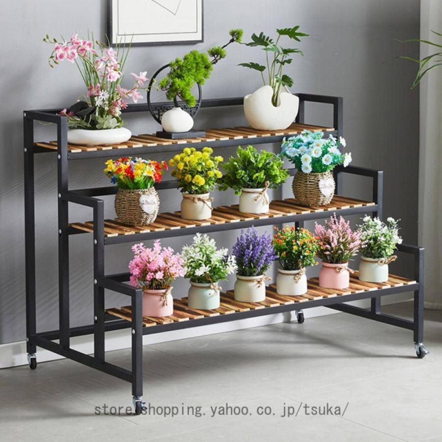 フラワースタンド アイアン 3段 観葉植物 ガーデニング 棚 プランタースタンド 観葉植物ラックフラワースタンド 室内 屋外 植木鉢スタンド 盆栽スタンド｜シルエットセレクト