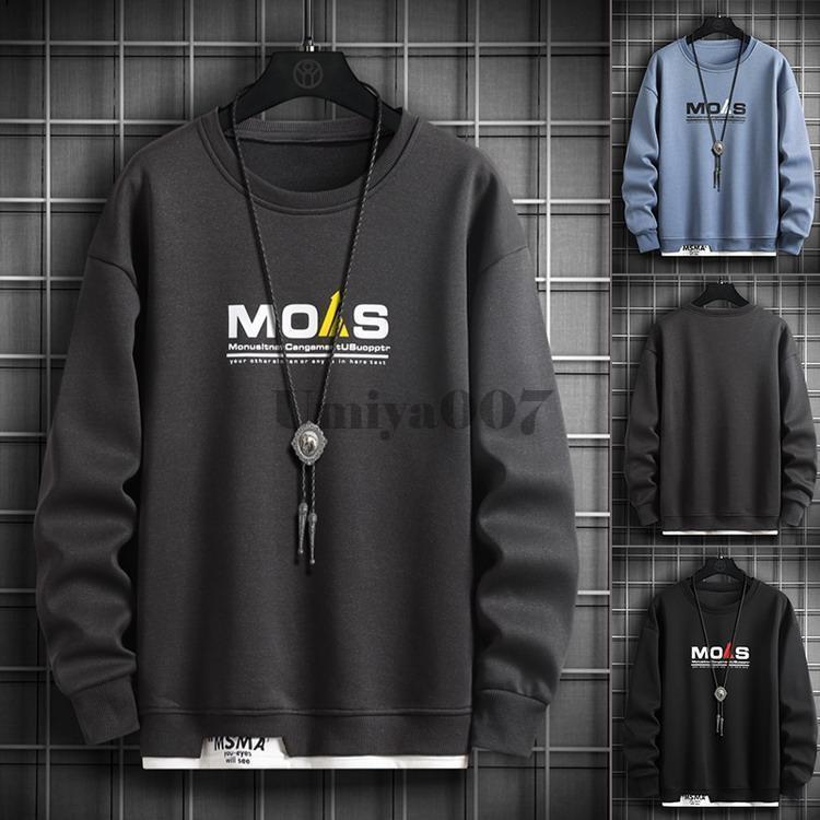 トレーナー メンズ 秋服 秋物 トップス クルーネック ロゴトレーナー アメカジ きれいめ 10代 20代