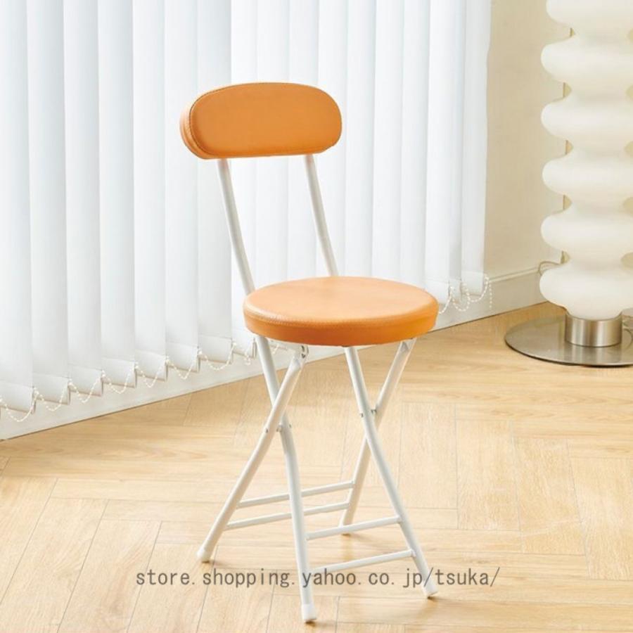 椅子 折り畳み チェア 折りたたみチェア コンパクト おしゃれ シンプル イス いす 家具 インテリア 折りたたみ 北欧 クッション 収納 丸椅子 背もたれ 玄関