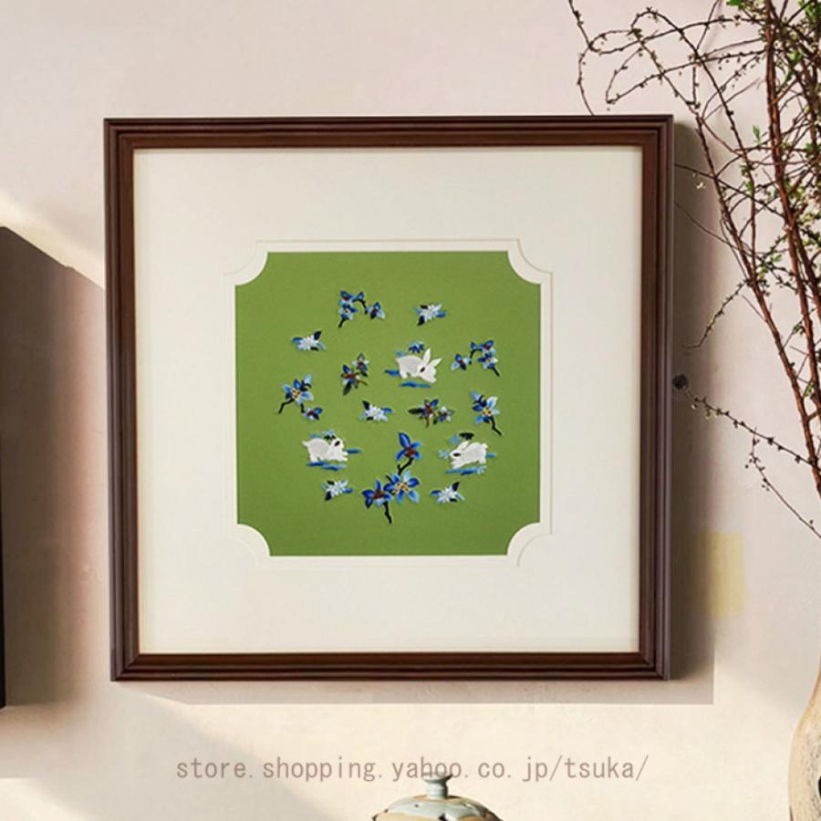 アートパネル 花 植物 ナチュラル 刺繍 中華風 アートフレーム 絵画 キャンバス アンティーク 壁掛け インテリア装飾 飾り絵 ポスター ボード