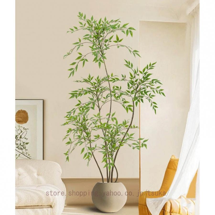 フェイクグリーン 造花 人工観葉植物 大型 インテリア オフィス 引越しお祝い コーナー飾り リアルな枝 自然な葉っぱ お手入れ不要 樹脂鉢付き 虫害の心配なし 16,934円