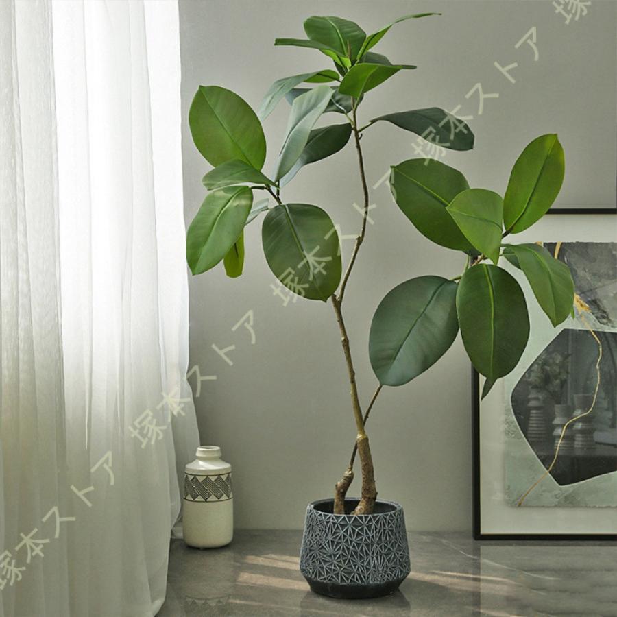 幸福の樹 ゴムの木 人工観葉植物 フェイクグリーン おしゃれ リアル 鉢植え 水やり不要 枯れない 害虫が発生しない 観用植物 人工観葉樹 シンプル 造樹