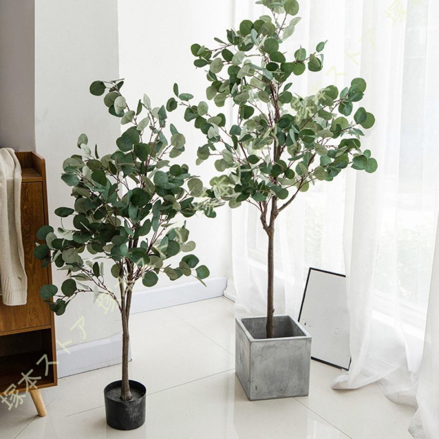 フェイクグリーン インテリアグリーン ユーカリ 人工 観葉植物 大型 フェイク植物 新築祝い 開店祝い 新年 クリスマス オフィス 店 ホテル おしゃれ