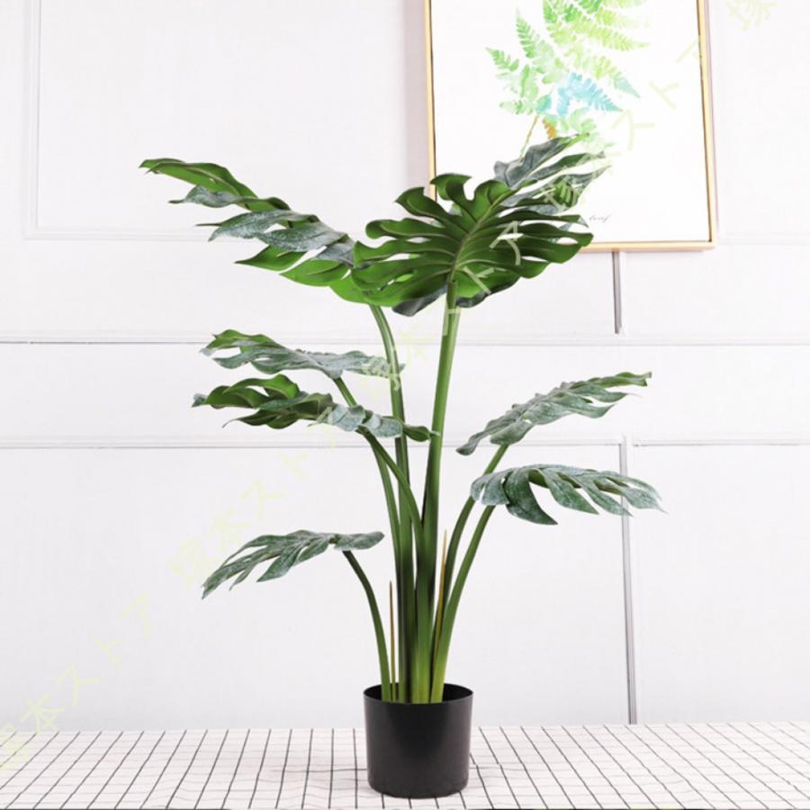 モンステラ フェイクグリーン 人工観葉草木 造花 室内装飾緑であること 枝葉の角度自然調整能力のある 造花 緑 人工草木 如何様物観葉草木 お世話不必要 格好のいい 室内 野天 花・観葉植物-造花・人工観葉植物