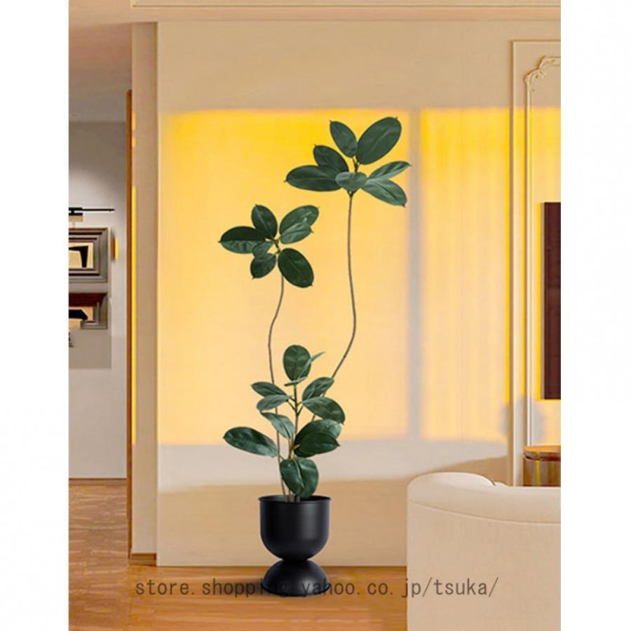 フェイクグリーン 観葉植物 フェイク 黒い植木鉢付き 人工観葉植物 大型 水やり不要 枯れない 害虫が発生しない インテリア オフィス おしゃれ 癒し 大さい