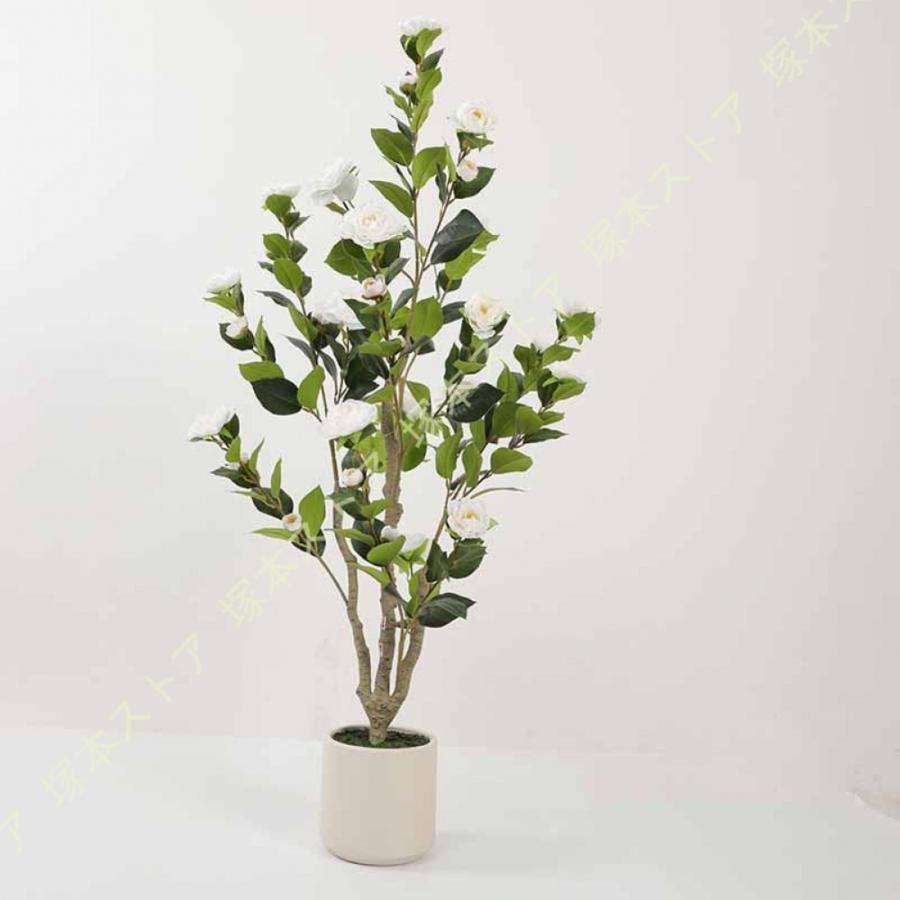 フェイクグリーン 風水 簡単世話いらず 水やり不要 ギフト プレゼント 人工観葉植物 観葉樹 造花 人工 室内 抗菌 消臭 山茶花 椿の木 多幸の木 屋内 オフィス